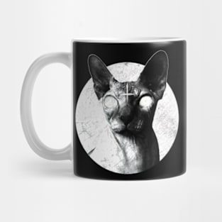 Black Metal Sphynx Cat Goth Death Metal Hell Rock Mug